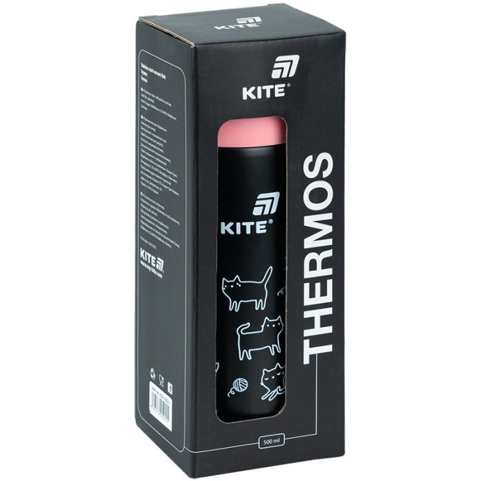 Термос Kite 500 мл, чорний (K25-1222-3) изображение 5