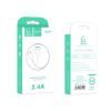 Дата кабель USB 2.0 AM to USB-C 1.0m 2.4A white Denmen (D22T-WH) изображение 3