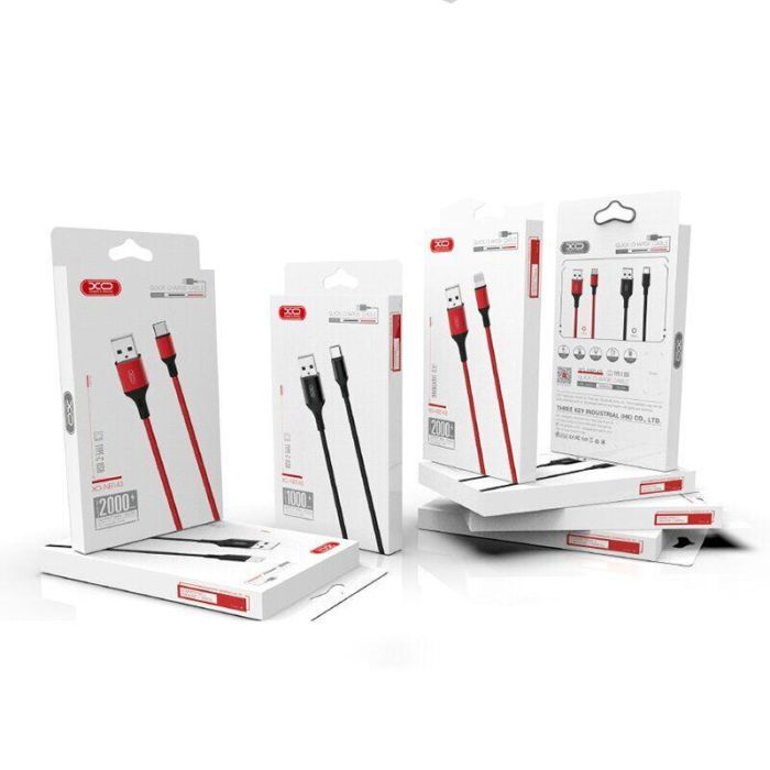 Дата кабель USB 2.0 AM to Micro 5P 2.0m 1.5A braided black XO (NB143-M2-BK) изображение 3