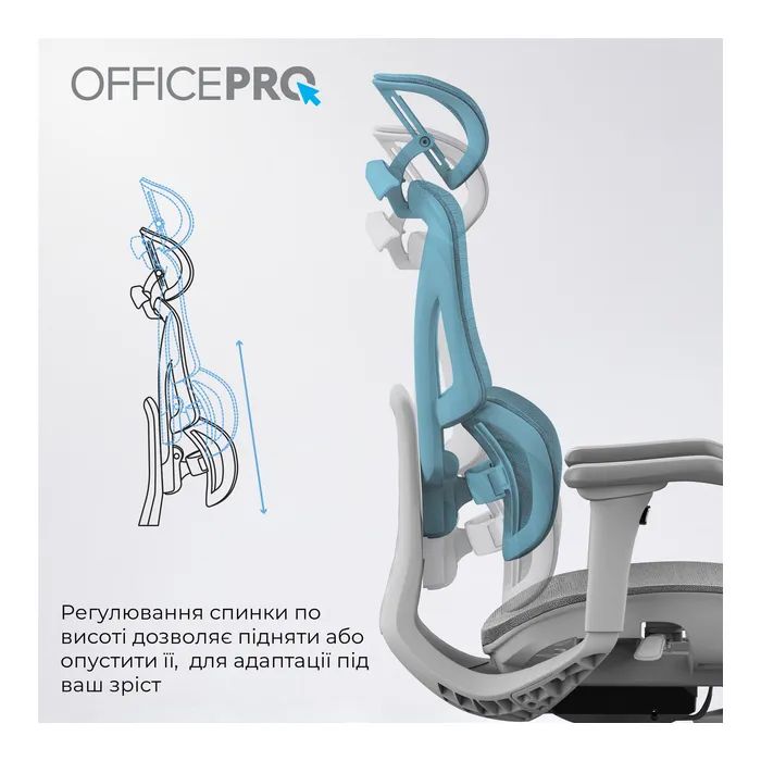 Офисное кресло OfficePro OC950B Black (OC950B) изображение 10