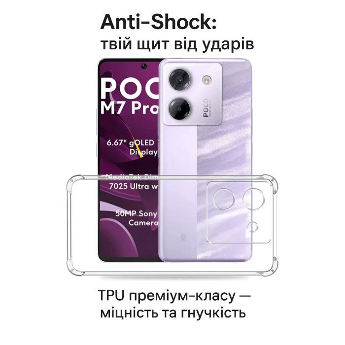 Чехол для мобильного телефона BeCover Anti-Shock Poco M7 Pro 5G Clear (713809) изображение 2