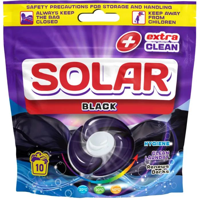 Капсулы для стирки Solar Household Black Для темных вещей 10 шт. (4820269930452) > цены в Киеве и Украине Капсулы для стирки Solar Household Black Для темных вещей 10 шт. (4820269930452)
