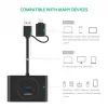 Концентратор Ugreen USB 3.0 to 4xUSB + USB-C plug 1.0m CR113 black (40850) изображение 7