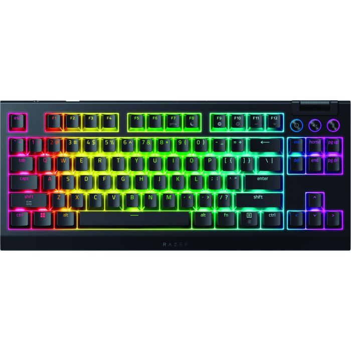 Клавиатура Razer BlackWidow V4 Low-Profile TKL Wireless/Bluetooth/USB Yellow switch UA Black (RZ03-05450100-R3M1)