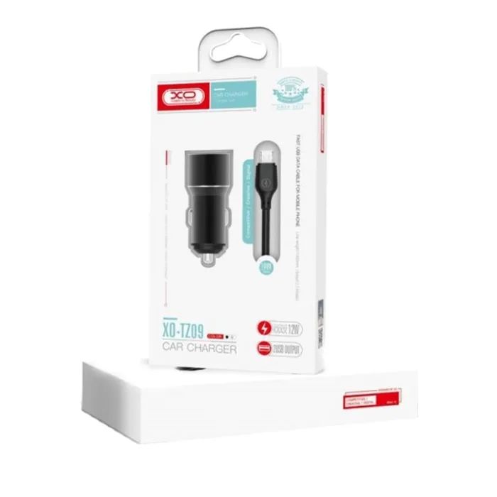 Зарядное устройство XO 1xUSB + cable USB to Micro 5P TZ09 black (6920680873487) изображение 2