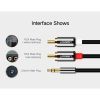 Кабель мультимедийный 3.5mm M to 2xRCA M 5.0m AV116 black Ugreen (10591) изображение 10 Кабель мультимедийный 3.5mm M to 2xRCA M 5.0m AV116 black Ugreen (10591) изображение 10