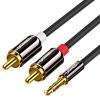Кабель мультимедийный 3.5mm M to 2xRCA M 5.0m AV116 black Ugreen (10591) изображение 2 Кабель мультимедийный 3.5mm M to 2xRCA M 5.0m AV116 black Ugreen (10591) изображение 2