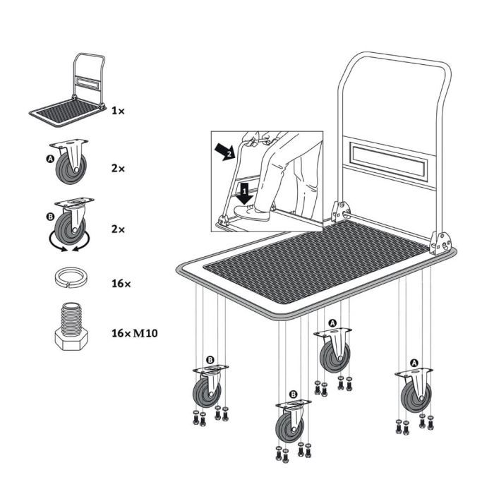 Візок вантажний Stanley до 300кг, розмір платформи 91х61см (SXWT-PC528) зображення 5