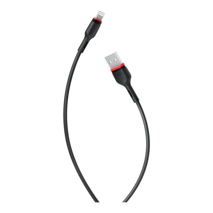 Дата кабель USB 2.0 AM to Lightning 1.0m 2.4A NB-P171 black XO (6920680873647)
