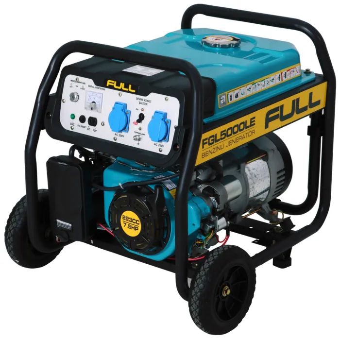Генератор FULL FGL 5000LE, 50Hz, 4.75kVA/3.8kW, бак 28л, ручной/стартер (FGL 5000LE)