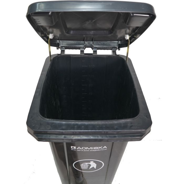 Контейнер для мусора Домівка 120L-B Темно-серый 120 л (000033129) изображение 4