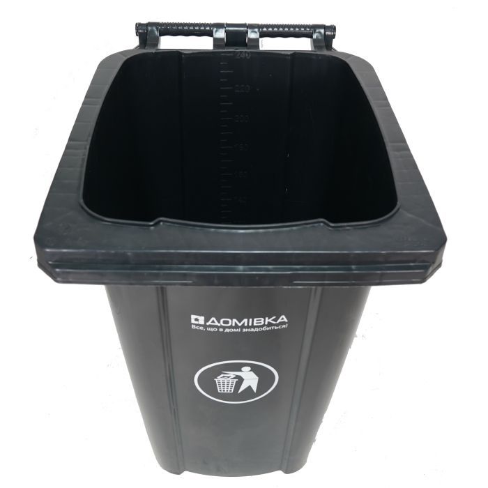 Контейнер для мусора Домівка 120L-B Темно-серый 120 л (000033129) изображение 5