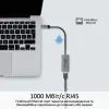 Адаптер Promate USB-C to RJ45 Ethernet 1000Mbps grey (gigaLink-c.grey) зображення 2