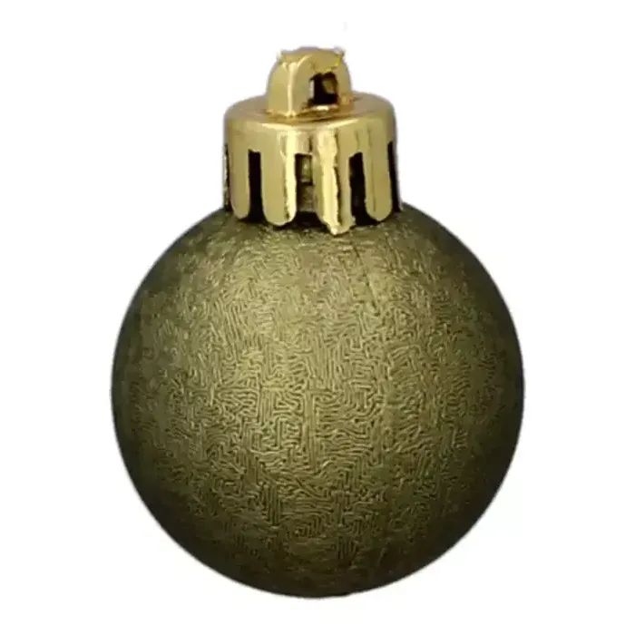 Елочная игрушка Chomik пластикові кульки компл. 24 шт, 3см, оливкові (5900779877153_2) изображение 3