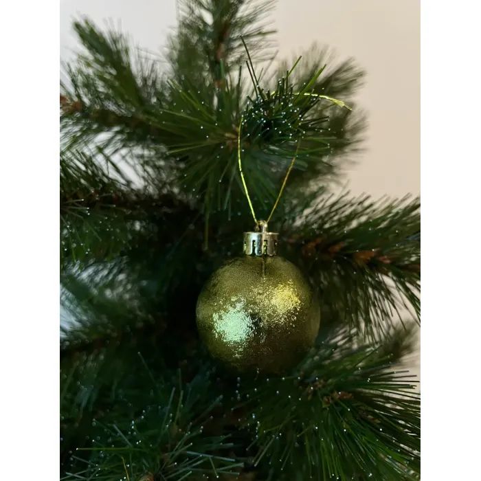 Елочная игрушка Chomik пластикові кульки компл. 24 шт, 3см, оливкові (5900779877153_2) изображение 4