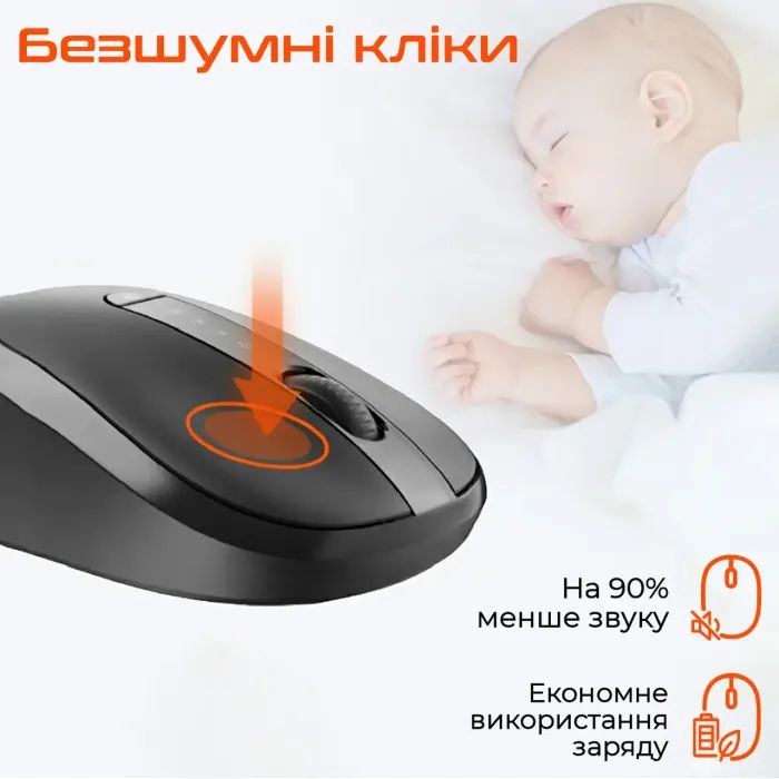 Мышка Meetion BTM185 Bluetooth/Wireless Black (MT-BTM185-A) изображение 2