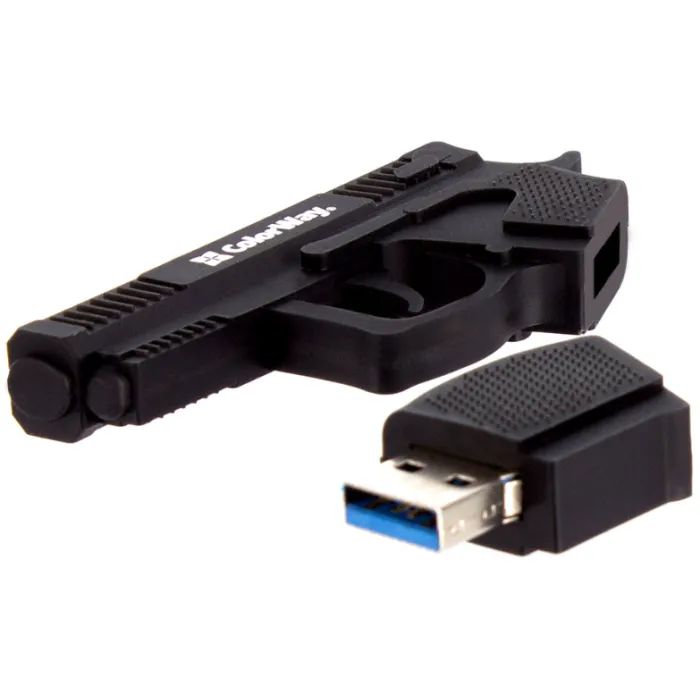 USB флеш накопитель ColorWay Pistol 64 GB 3.0 Black (CW-USBPL64) изображение 2