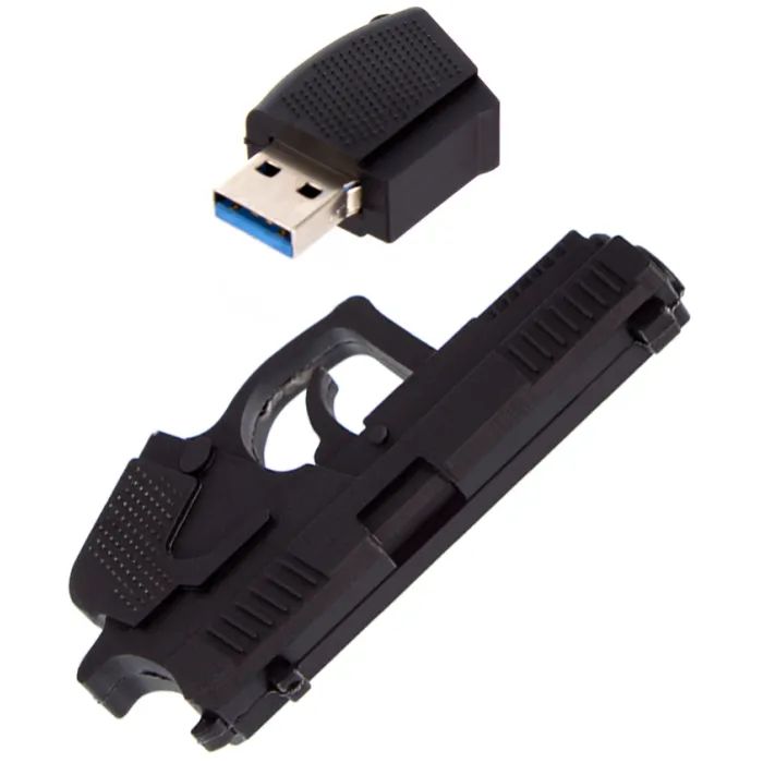 USB флеш накопитель ColorWay Pistol 64 GB 3.0 Black (CW-USBPL64) изображение 3