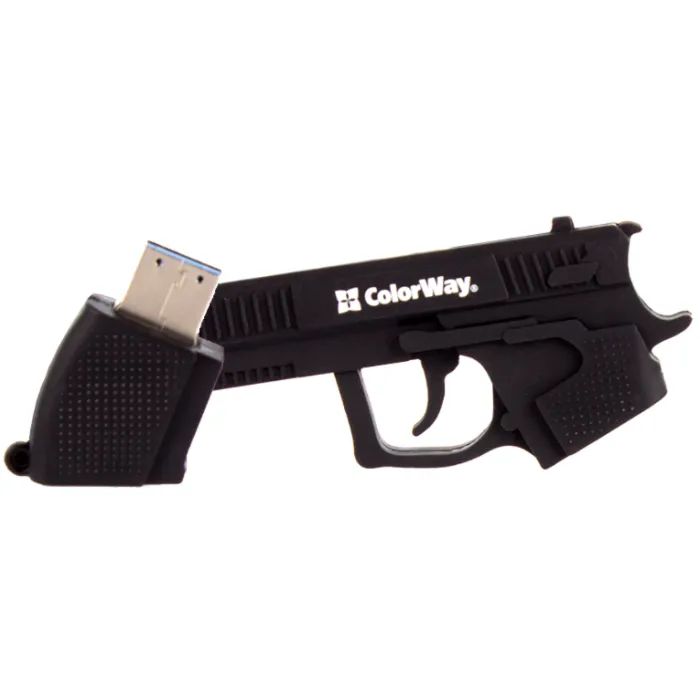 USB флеш накопитель ColorWay Pistol 64 GB 3.0 Black (CW-USBPL64) изображение 8