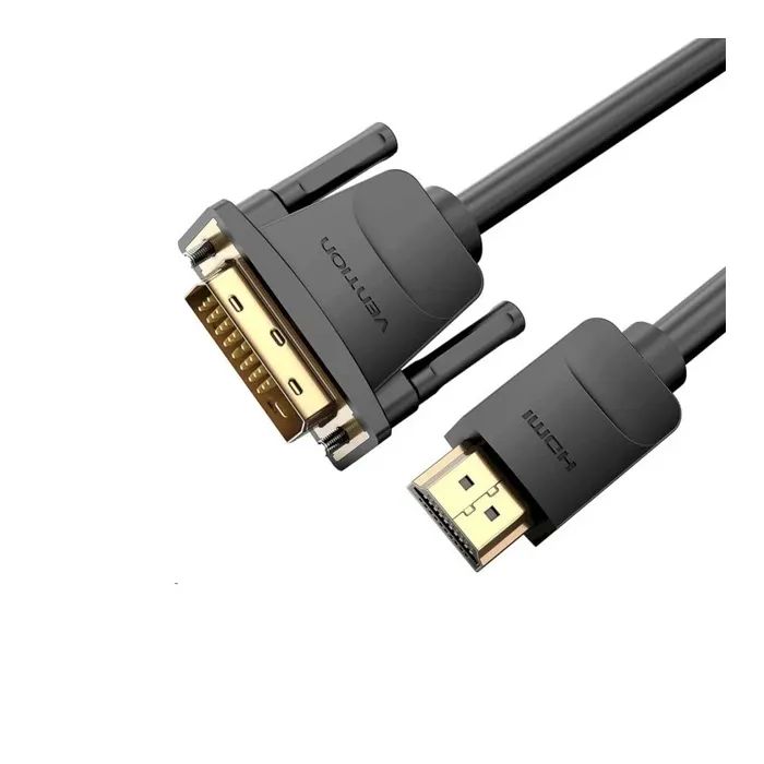 Кабель мультимедийный HDMI M to DVI M 1.0m black Vention (ABFBF) изображение 3