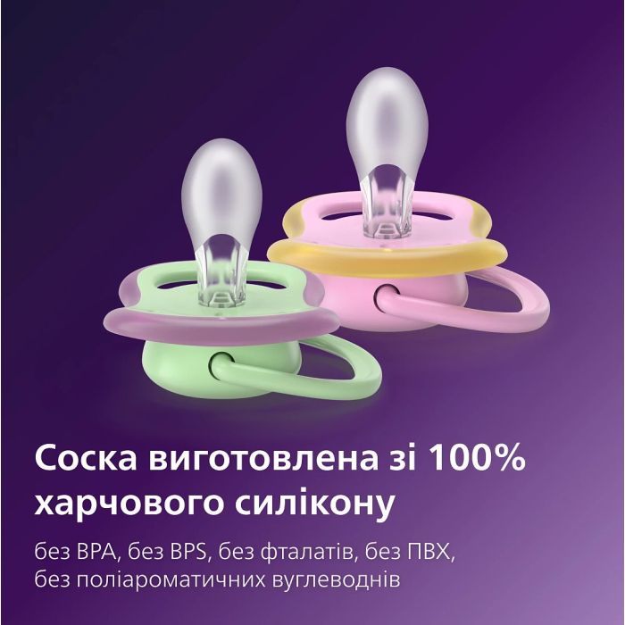 Пустышка Philips AVENT Ultra Air, 6-18 міс., салатово-рожева (SCF087/13) изображение 8