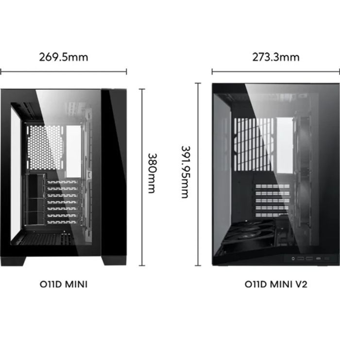 Корпус для ПК Lian Li O11 Dynamic Mini V2, Black (G99.O11DMIV2X.00) зображення 10