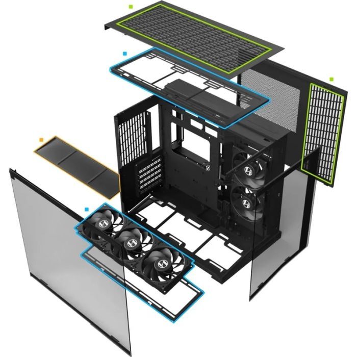 Корпус для ПК Lian Li O11 Dynamic Mini V2, Black (G99.O11DMIV2X.00) зображення 8