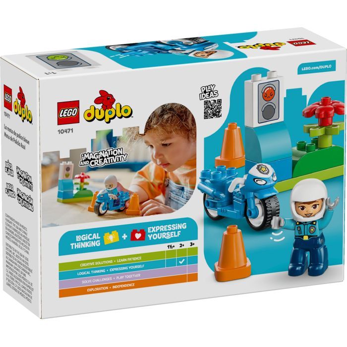 Конструктор LEGO DUPLO Town Синий полицейский мотоцикл (10471) изображение 6