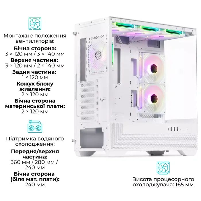 Корпус для ПК Qube FORT_GWNU3 изображение 11