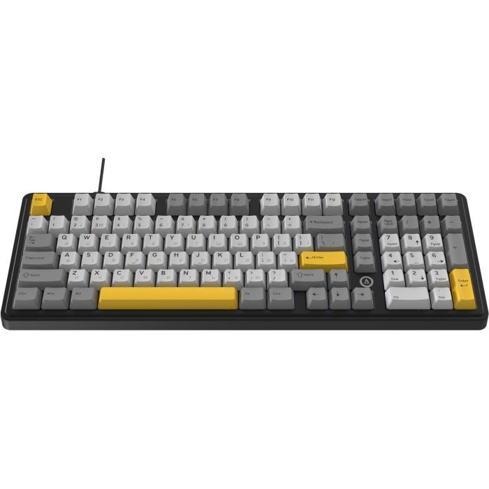 Клавіатура Ajazz AK980 MAX Magnetic Switch USB UA Black/Grey/Yellow (AK980-MAX-M-BGY) зображення 2