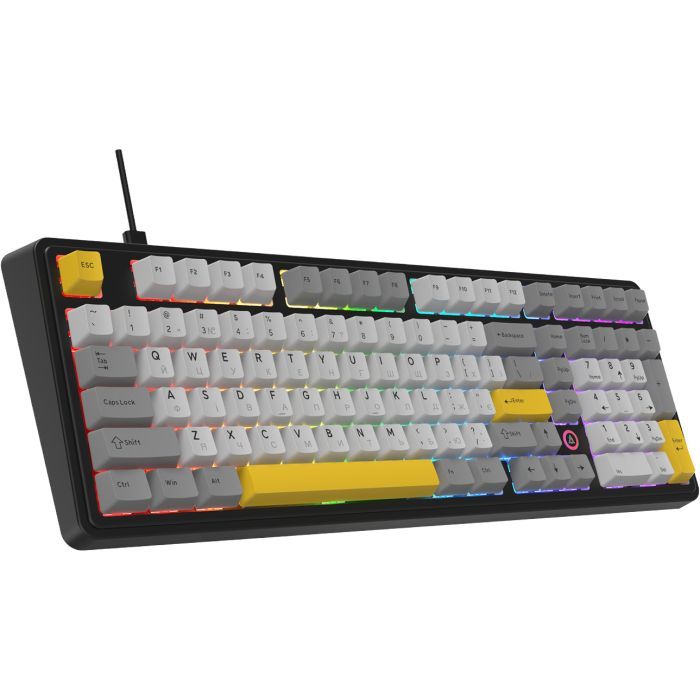 Клавіатура Ajazz AK980 MAX Magnetic Switch USB UA Black/Grey/Yellow (AK980-MAX-M-BGY) зображення 3