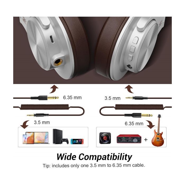 Наушники OneOdio Fusion A70 Bluetooth+3,5мм/6,35мм Black (A70 Black) изображение 4