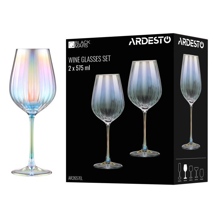 Набір келихів Ardesto Black Mars Zenith 310мл, 2шт, скло, прозорий (AR2631EL) зображення 3