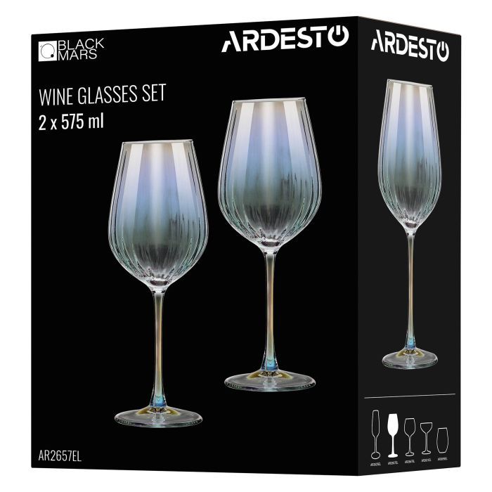 Набір келихів Ardesto Black Mars Zenith 310мл, 2шт, скло, прозорий (AR2631EL) зображення 4