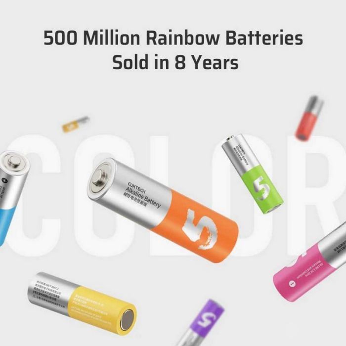 Батарейка CUKTECH AA rainbow alkaline battery * 24 (CUKAAB08CNCM) изображение 6