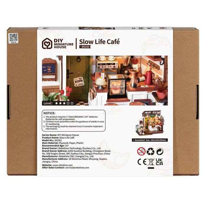 Конструктор Robotime Rolife деревянный 3D Кафе "Slow Life (DG162) изображение 4