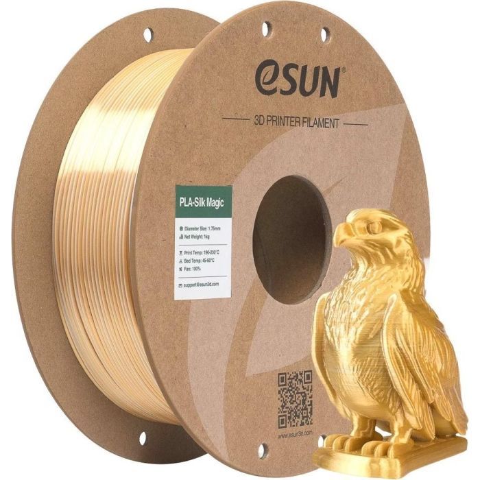 Пластик для 3D-принтера eSUN ePLA-Silk Magic 1кг, 1.75мм, Gold Silver (EPLA-SILKMAGIC-P175JS1)