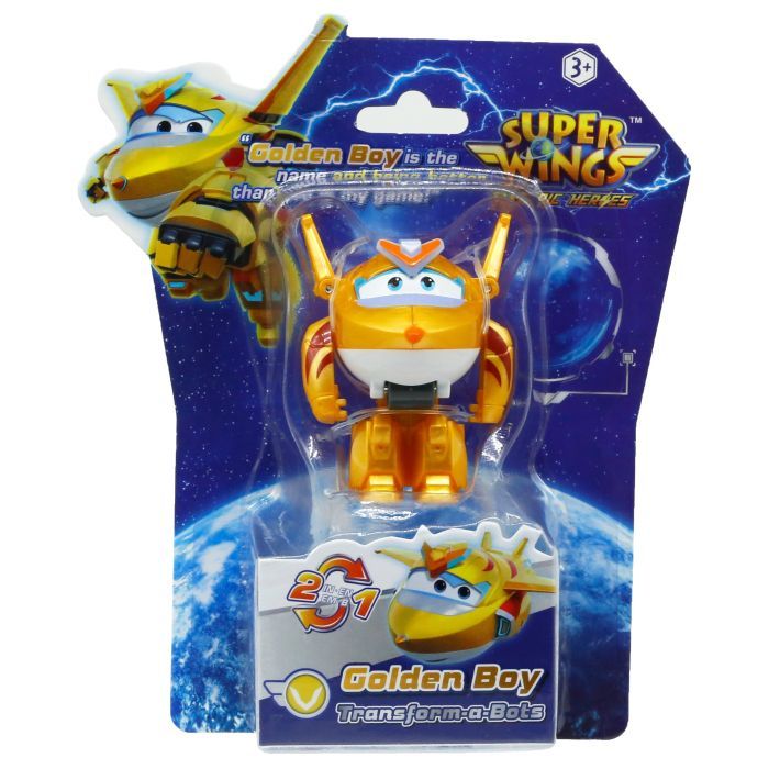 Фигурка Super Wings трансформер Transform-a-Bots Золотой Мальчик (Golden Boy) (EU780031) изображение 3