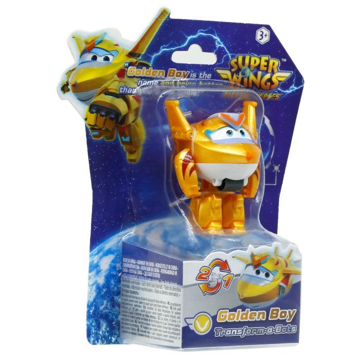 Фигурка Super Wings трансформер Transform-a-Bots Золотой Мальчик (Golden Boy) (EU780031) изображение 4