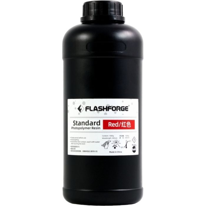 Фотополимерная смола Flashforge Resin Standart UV/LCD Red 1kg (20002086001)