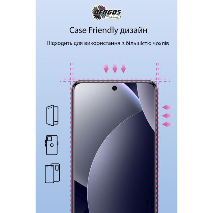 Стекло защитное Dengos Super-D Full Glue Xiaomi Redmi Note 15 Pro 5G Black (TGFG-SD-10) изображение 3