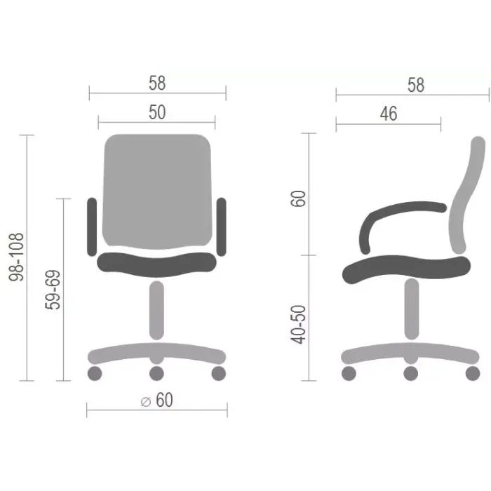 Офісне крісло Аклас Натан CH TILT (PU Світло-бежевий) (00057750) зображення 2