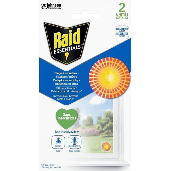 Липкая лента от насекомых Raid Essentials Наклейки от мух 2 шт. (5000204305265)