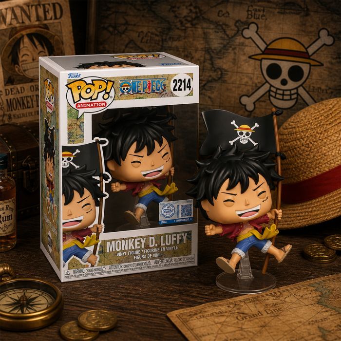 Фігурка Funko Pop серії Великий куш - Луффі з прапором (91970) зображення 3