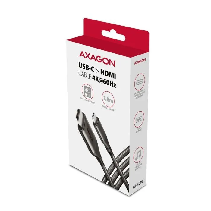 Кабель мультимедійний USB-C to HDMI M 1.8m black AXAGON (RVC-HI2MC) зображення 11
