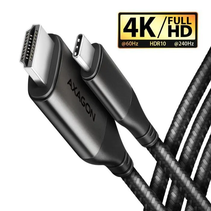 Кабель мультимедійний USB-C to HDMI M 1.8m black AXAGON (RVC-HI2MC) зображення 2