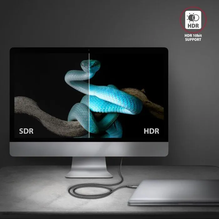 Кабель мультимедійний USB-C to HDMI M 1.8m black AXAGON (RVC-HI2MC) зображення 7