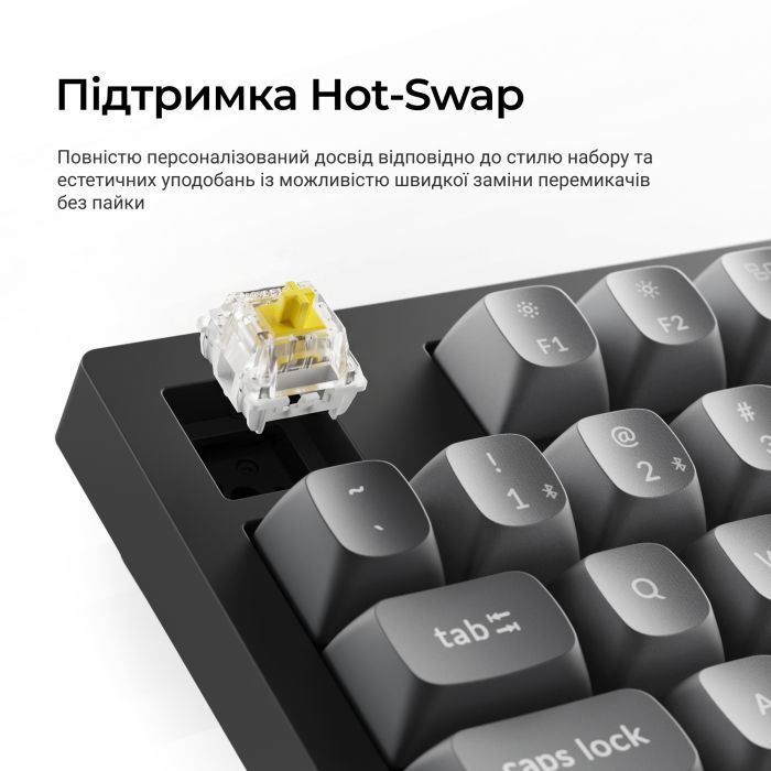 Клавіатура Keychron K10 Max Keychron Super Banana Switch RGB UA Black (K10M-H4-UA) зображення 12