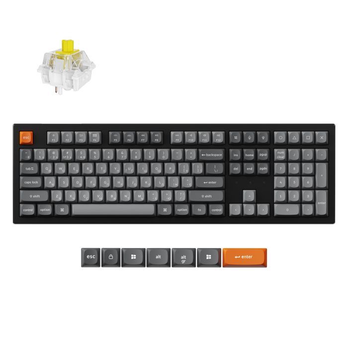Клавіатура Keychron K10 Max Keychron Super Banana Switch RGB UA Black (K10M-H4-UA) зображення 7
