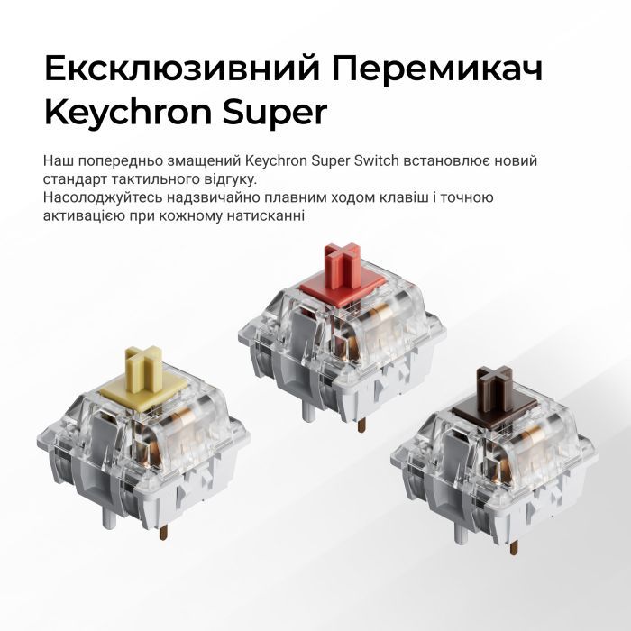 Клавіатура Keychron K10 Max Keychron Super Banana Switch RGB UA Black (K10M-H4-UA) зображення 9